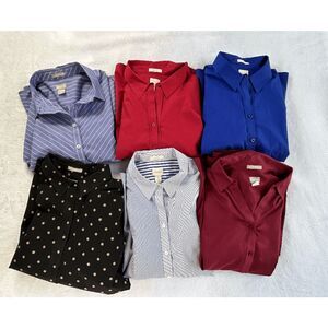 Chico's No Iron Long Sleeve Dress Shirt Lot of Six Size 3 (XL) Business, Classic